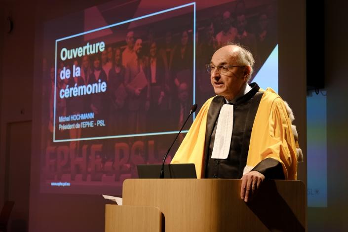 EPHE-PSL. Cérémonie de remise de doctorat 2024. Michel Hochmann